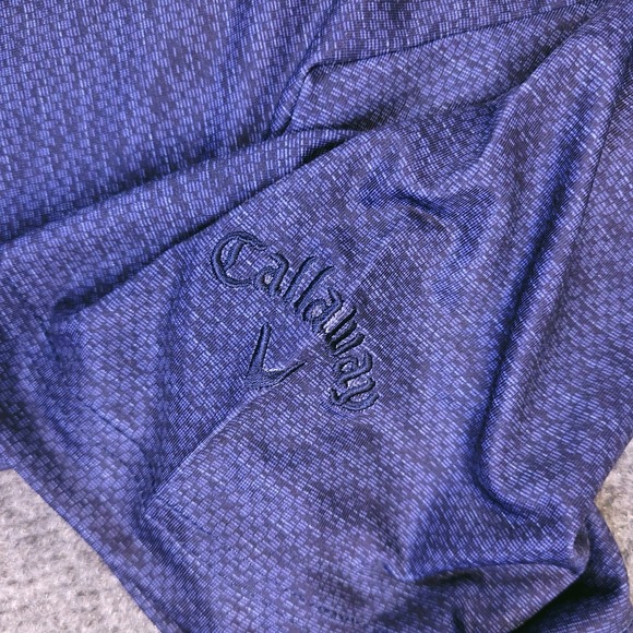 NWT Callaway Performance Golf Polo Shirt Mens XL Blue Striped Stretch Wicking - Picture 4 of 12